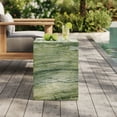 thumbnail image 4 of Jordana Square Plinth Indoor - Outdoor Patio Concrete Side Table in Green Marble, 4 of 10
