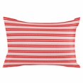 thumbnail image 2 of Boho Red Stripe Queen Size Pillow Cover, Pillowcase Protectors with Zipper, Breathable Decorative Throw Pillow Case Cover, Abstract Geometric White Minimalist Pillow Shams for Couch Sofa 20x30Inch, 2 of 8