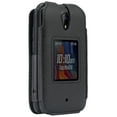 Case for Schok Flip 2022 Phone, Nakedcellphone [Black Vegan Leather