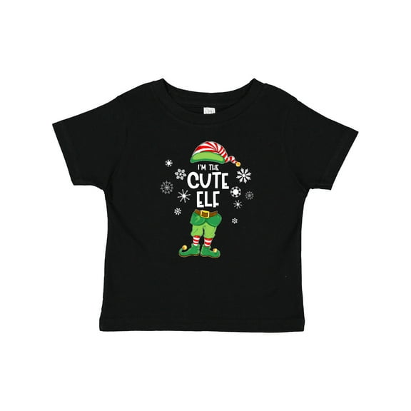 Inktastic Funny Christmas I'm the Cute Elf with Shoes and Hat Boys or Girls Baby T-Shirt
