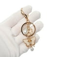 thumbnail image 4 of Unique Bargains 1 Pc Fashionable Butterfly Shell Handbag Charm Decorative Keychain White Gold Tone, 4 of 5