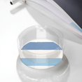 thumbnail image 6 of Round Glass Ashtray 8.5×3.5in Non-Bubble Anti-Rolling Edge Smooth Not Hurt Hands For Living Room Bedroom Work Hotel Office Car Light Blue Stripe_1, 6 of 8