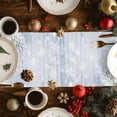thumbnail image 2 of Xmas Snowman Birds Cotton Linen Table Runner for Dining Kitchen, Christmas Green Silver Pine Snowflake Wedding Outdoor Party Tablerunners Decoration, Dresser Scarf Coffee Tablecloth Runners 13"x36", 2 of 9