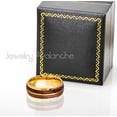 thumbnail image 3 of Jewelry Avalanche Dome Gold Tungsten Wedding Band with Koa Wood Inlay, Mens Engagement Ring 8MM, 3 of 4