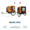 thumbnail image 6 of 88LBS Pet Dog/Cat Bike Trailer for Small and Medium Pets,Easy FoldingFrame,Wheel, Univer-Sal Bicycle WashableLining, 6 of 9