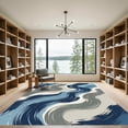 thumbnail image 2 of ODIKA 2'x3' Machine Washable Non-Slip Area Rug, Abstract Navy Blue High Traffic Rug, Blue, 956053, 2 of 7
