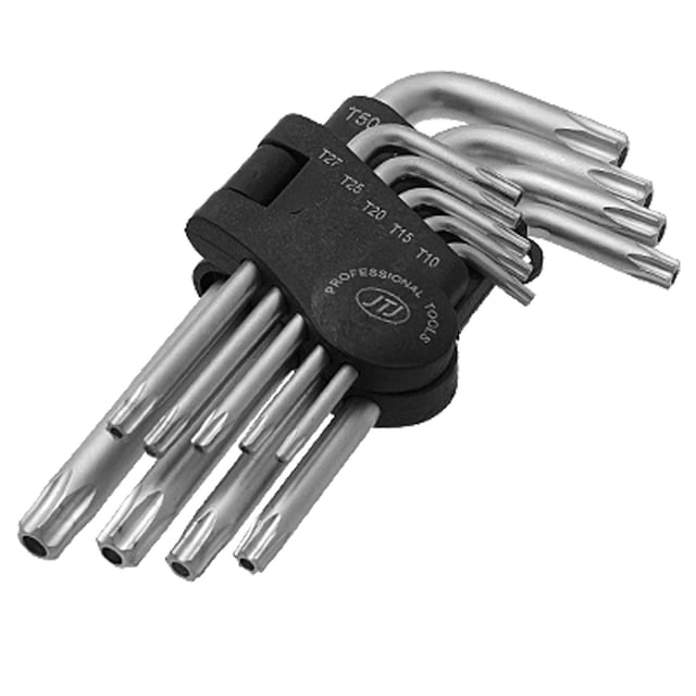 Juego de 9 piezas de herramientas de llave Torx tipo de seguridad a prueba de manipulaciones