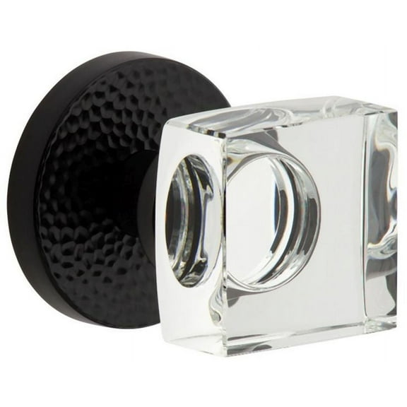 Viaggio Clomhmqdc_Prv_238 Circolo Hammered Solid Brass Privacy Door Knob Set - Black