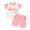 Pink, variant on Bagilaanoe 2pcs Toddler Easter Outfits Baby Boy Girl Shorts Set Contrast Color Short Sleeve T Shirt Tops + Shorts 6M 12M 18M 24M 3T Kids Casual Summer Clothes