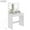 White, variant on HOMCOM Makeup Vanity Table with LED Mirror and Charging Station, Black