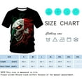 thumbnail image 4 of WHNBCW Men's Patriotic Skull T-Shirt – American Flag & Lightning Graphic Tee – 3D Demon Skull Design for Casual, Festivals, and Biker Style, 4 of 7