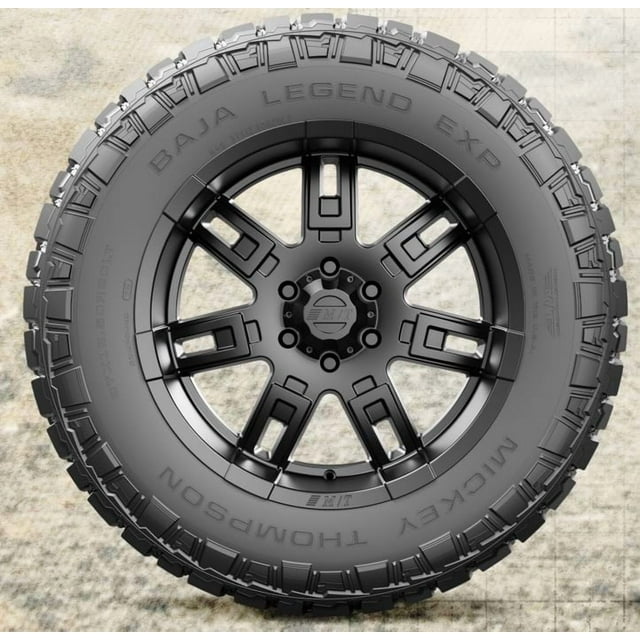 Fits 2008-2010 GMC Sierra 2500 HD Mickey Thompson Tires Tire 249354 Baja Legend EXP; LT295 x 55R20 Metric /33 x 12.00R20 Non Metric; All Terrain Light Truck & SUV; Steel Belted; Radial; Black Sidewall