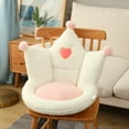 thumbnail image 1 of Cojín de asiento lindo de oficina, engrosamiento de una pieza, almohada de asiento cálida y acogedora 3D para asientos de oficina y hogar, corona blanca, 48x45x40cm/18,9x17,7x15,7 pulgadas, 1 of 1