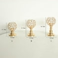 thumbnail image 4 of Candebros de cristal Zulema Candelero de mosaico Dorado, 4 of 6
