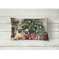 thumbnail image 2 of Pug Cozy Christmas Throw Pillow 12 in x 16 in, 2 of 4