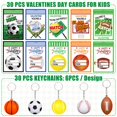thumbnail image 2 of Juego de tarjetas de San Valentín, llavero y bolsa para niños (paquete de 30), 2 of 7