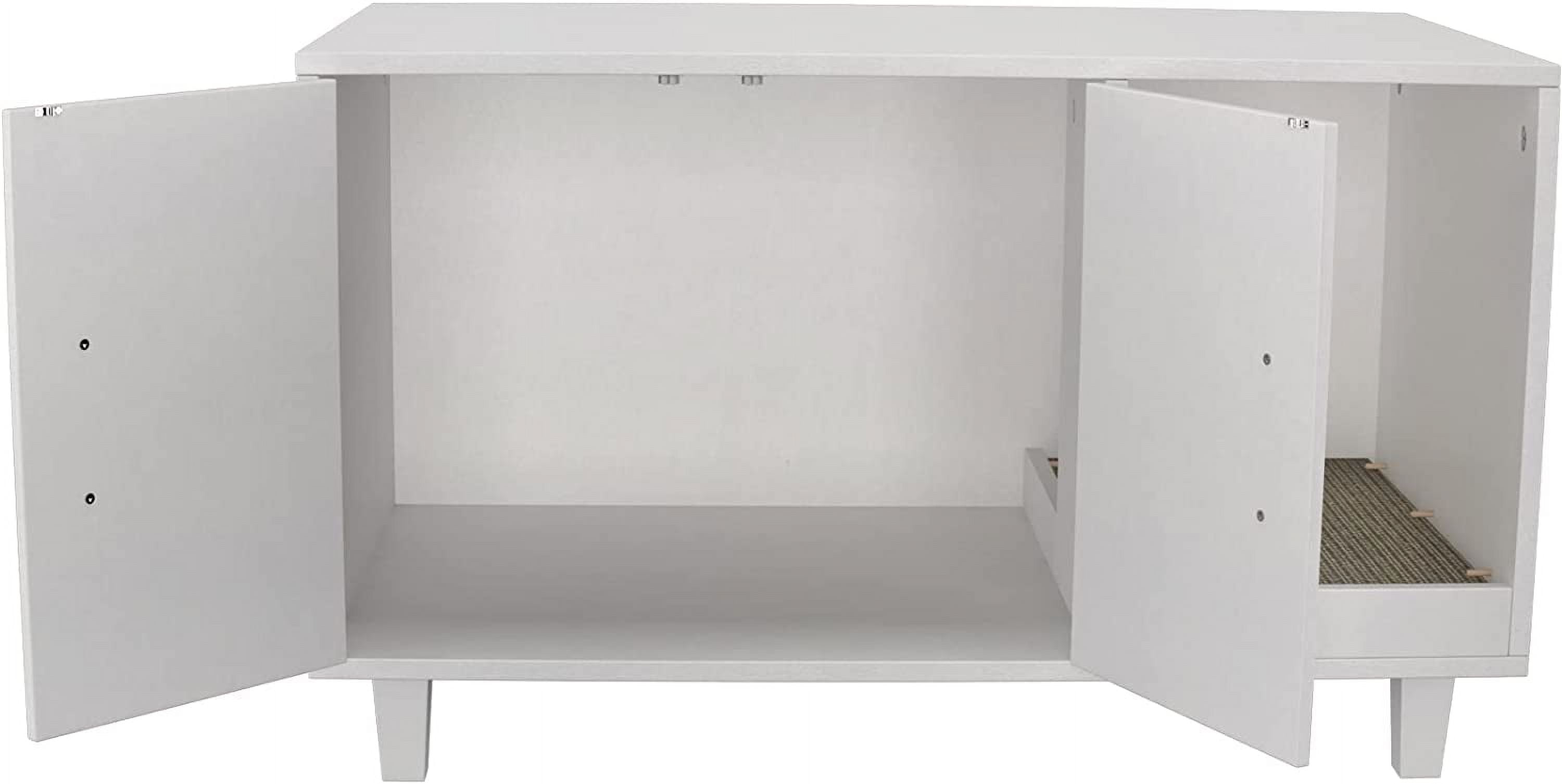GDLF Pet Crate Cat Washroom Hidden Litter Box Enclosure  as Table Nightstand with Scratch Pad,Stackable
