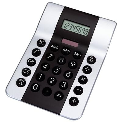 Black and Silver Dual Powered Calculator