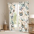 thumbnail image 3 of Castle Fairy Flying Butterflies Blackout Curtains Set of 2 (52x84 Each) for Children Women Girls,Vintage Flower Window Curtains,Watercolor Gradient Curtains and Drapes,Super Cozy Room Decor, 3 of 6