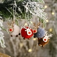 thumbnail image 2 of Opolski 2Pcs/Set Felt Fawn Pendant Plush Doll Lovely Easy-cleaning Colorful Christmas Tree Elk Stuffed Toy for Gift, 2 of 8