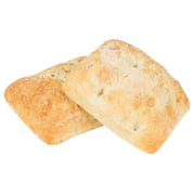 Signature Breads 4 1/2" Rustic Italian Focaccia Square Roll - 72/Case