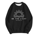 thumbnail image 3 of Tiweut Women's Sweatshirts Crewneck Letter Print Lightweight Sweatshirt Soft Pullover Long Sleeve Regular Tops,Black,S, 3 of 3