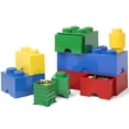 thumbnail image 6 of Room Copenhagen LEGO Stackable Plastic 8 Knob 12L Storage Box, Bright Blue, 6 of 8