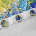 thumbnail image 4 of Manfei Chic Blue Floral Flowers Curtains Pack of 2 (42x84 Each) for Female Men,Abstract Oil Painting Curtains Blackout,Blue Green Bedroom Curtains,Microfiber Bedroom Decor, 4 of 6