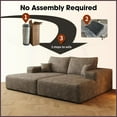thumbnail image 3 of 74.8" Modern Plush Corduroy Sofa Bed – No Assembly, Dual Sleeper for Living Room & Bonus Rooms, 3 of 8