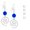 cobalt, variant on Beautiful Handmade Hammered Swirl Sterling Silver Beaded Earrings - Hematite Gemstone