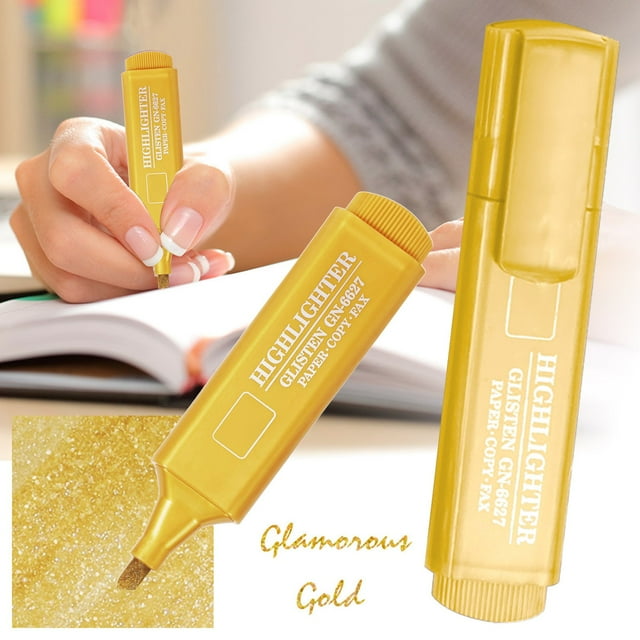 Glitter Color Highlighter Key Marker Pen Water Based Marker Pen 8 Colors Optional Head Glitter(10ml) No Smear Pens Scrapbook Pens for Paper Small Stop Sign Pin Wide Markers Mechanical Pencil Bulk