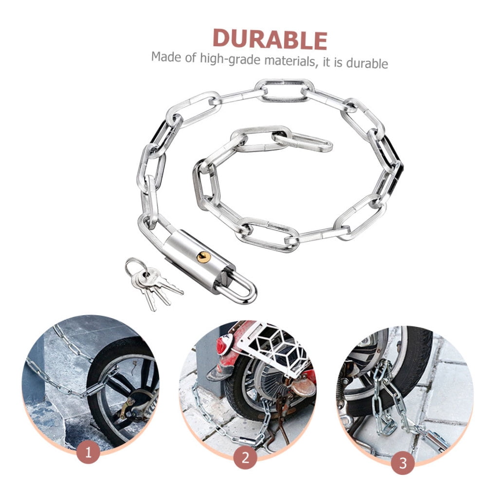 PBPBOX 1Set Bike Chain Locks Manganese Steel Security Protection for Outdoors
