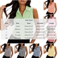 thumbnail image 3 of ClodeEU Women's Plaid Sleeveless Collared Button Blouse,Slim Fit Crop Top for Summer Orange,Women's Plus L, 3 of 7