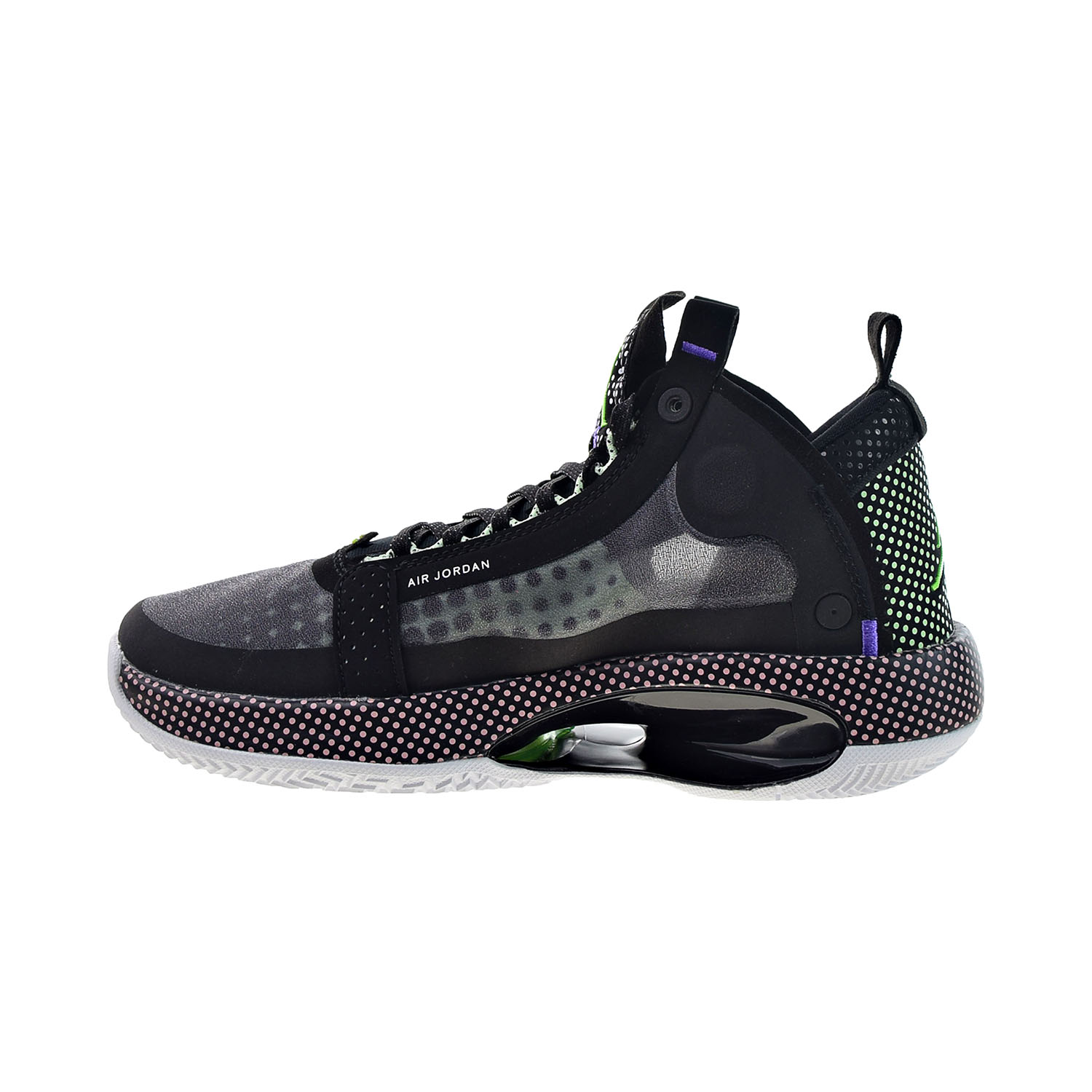 Air Jordan XXXIV 34 Big Kids' Basketball Shoes Black-White-V Green bq3384-013 - image 4 of 6