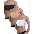 thumbnail image 1 of 3 Pieces Women Bandeau Bra Padded Strapless Bralette Soft, 1 of 4