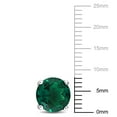 thumbnail image 2 of Everly Women's Created Emerald Sterling Silver Earrings, 2 of 6