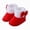 Red, variant on NOLDARES Baby Boys Girls Cozy Fleece Booties with Grippers Stay On Slipper Socks Toddler Crib Winter Shoes for Boys Girls(Pink,3)