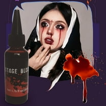 50ml Halloween Fake Blood Prop - Realistic Non-Toxic Washable Plasma in Dropper & Spray Bottle, Spooky Effect Decor for Halloween Costumes, Props, Makeup & Party Displays, A