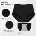 thumbnail image 5 of Gai Yi Women's High-Waisted Briefs - Smooth & Shape with All-Day Comfort 4 Pack Black+White+Grey+Navy S, 5 of 6