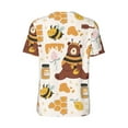 thumbnail image 3 of Balery Cute Bee Honey Jar Hive Bear Baseball Jersey for Men Casual Button Down Shirts Short Sleeve Active Team Sports Uniform-Small, 3 of 9
