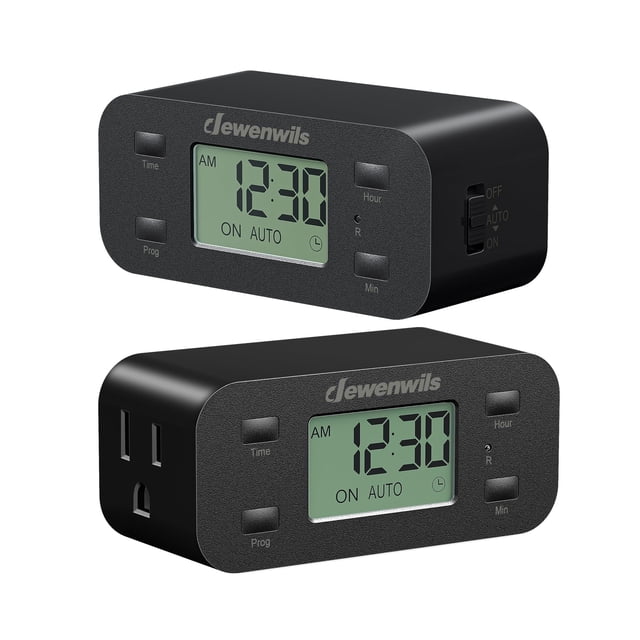 Temporizador digital DEWENWILS programable 24 horas, paquete de 2