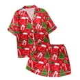 thumbnail image 2 of Hpapadks Toddler Pajamas Christmas Collar Short Sleeve Pajama Set Button Down Toddler Pjs B 2-3 Years, 2 of 5