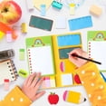 thumbnail image 4 of MARVA - Juego de notas adhesivas con temática maestro, lápiz pizarrón forma manzana, almohadillas para orejas autoadhesivas agradecimiento al profesor, bloc amarillo, 4 of 6