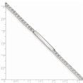 thumbnail image 3 of Sterling Silver Diamond-cut Engraveable Curb Link ID Bracelet 7 Inch "Bracelets, 3 of 3
