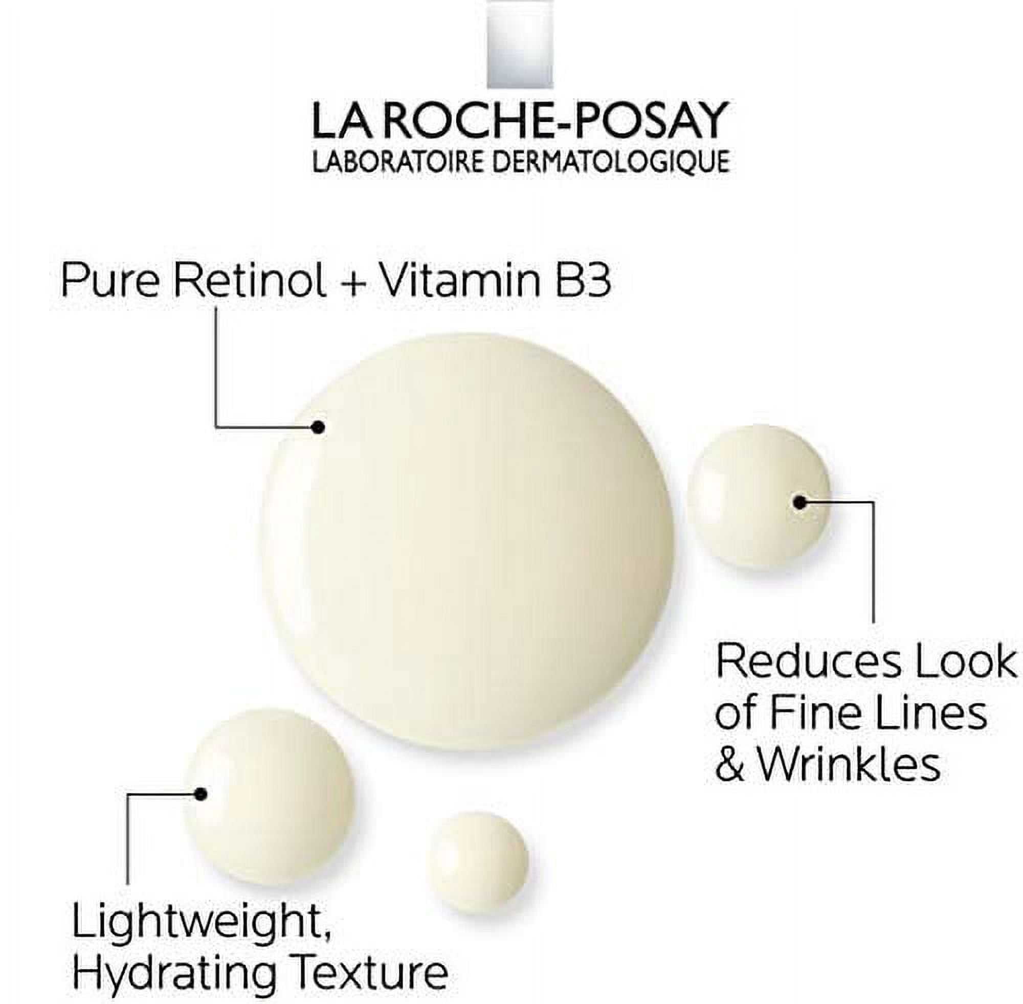 La Roche-Posay Pure Retinol Face Serum with Niacinamide, Lightweight Hydrating Facial Serum, 1 fl oz