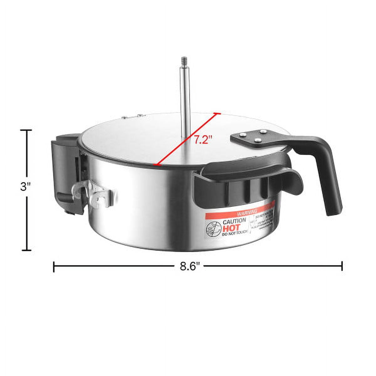 4-Ounce Popcorn Machine Kettle - 480W Replacement Popper with Lid, Stirrer, Gear Shaft, and 2-Prong Plug by Great Northern Popcorn