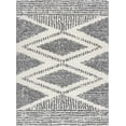 thumbnail image 3 of Hauteloom Atlas Moroccan Farmhouse Living Room Bedroom Shaggy Area Rug - Bohemian Shag Rug - Plush High Pile - Southwestern Boho Soft Carpet - Black, Cream, Grey, Beige - 4'3" x 5'7", 3 of 14
