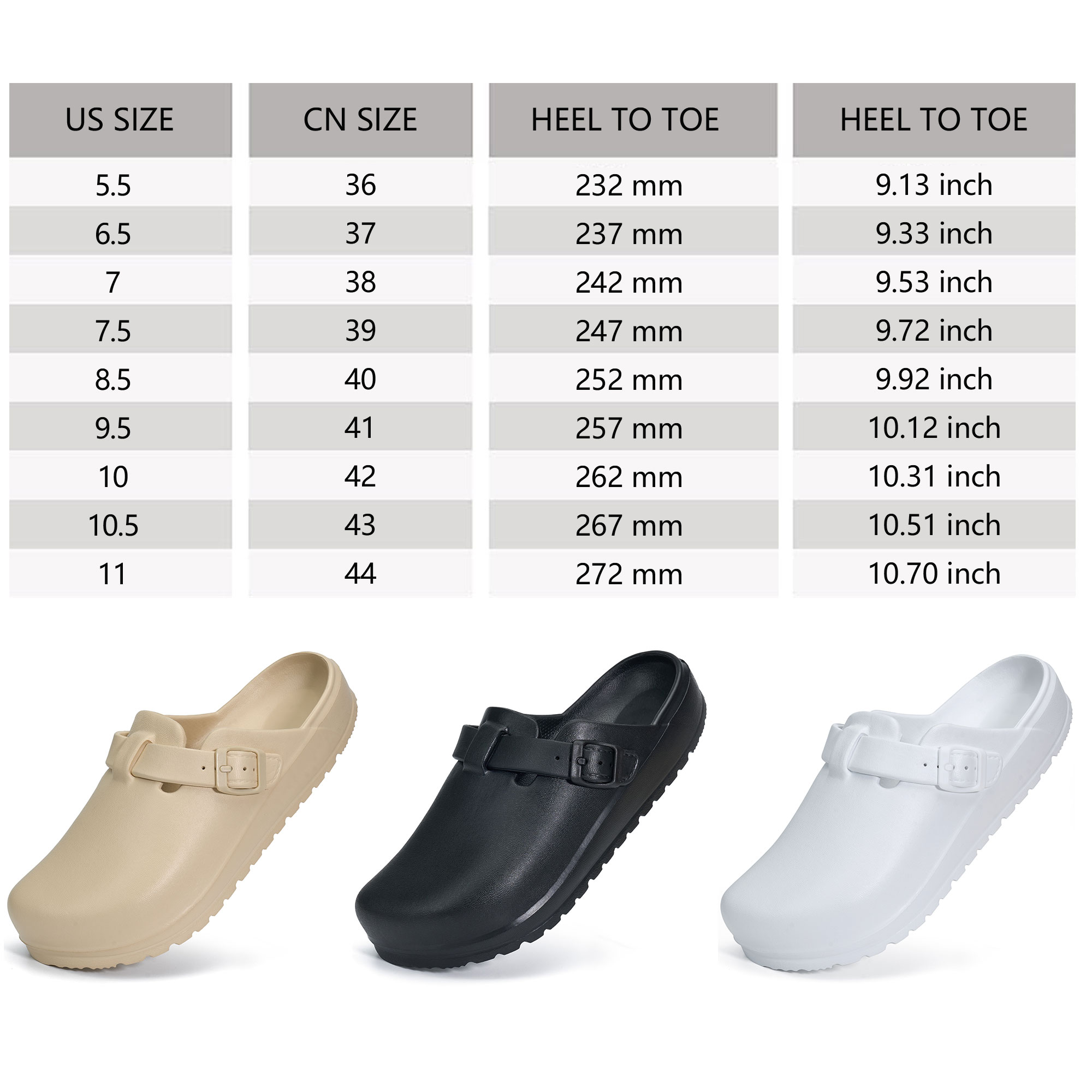Ecetana Women's Work Clogs Slip-Resistant photo 7