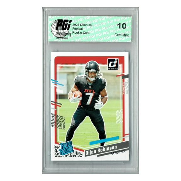 Bijan Robinson 2023 Donruss Football #305 Falcons Rated Rookie Card PGI 10