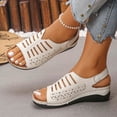 thumbnail image 5 of Wowcloth Women's Large Size Wedge Heel Sandals – Comfortable Openwork Design with Strap, Thick Sole and Lightweight for New Spring Summer Casual Fashion, 5 of 7